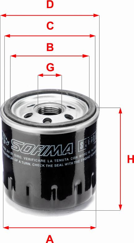 Sofima S 3628 R - Filter za ulje www.molydon.hr