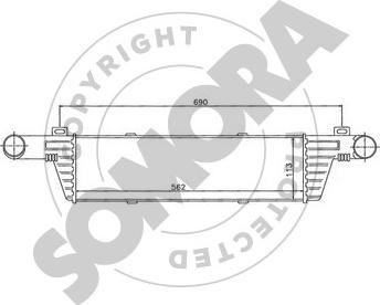 Somora 170645B - Intercooler, hladnjak www.molydon.hr
