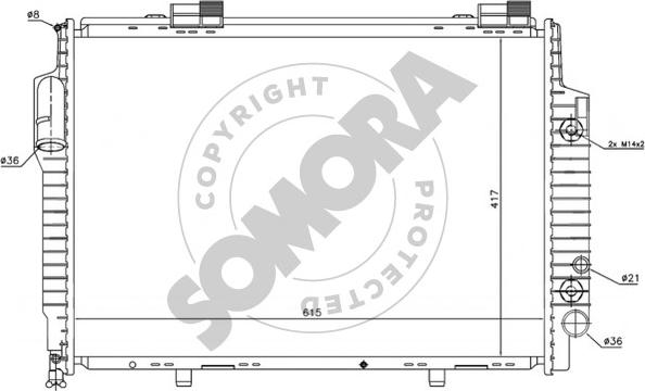 Somora 177640 - Hladnjak, hladjenje motora www.molydon.hr