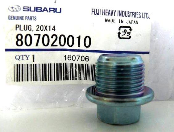 Subaru 807020010 - Čep kartera www.molydon.hr