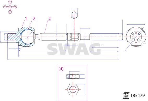 Swag 33 10 9941 - Aksijalni zglob, poprecna spona www.molydon.hr