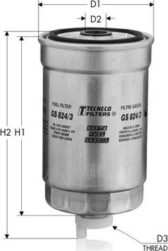 Tecneco Filters GS824/3 - Filter za gorivo www.molydon.hr