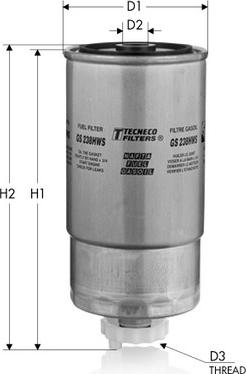 Tecneco Filters GS238HWS - Filter za gorivo www.molydon.hr