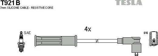 TESLA T921B - Set kablova za paljenje www.molydon.hr
