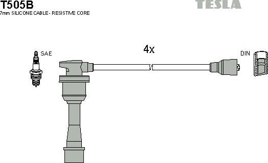 TESLA T505B - Set kablova za paljenje www.molydon.hr