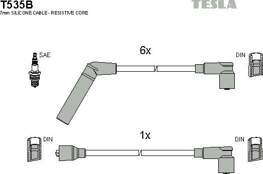 TESLA T535B - Set kablova za paljenje www.molydon.hr