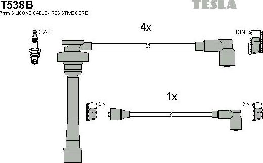 TESLA T538B - Set kablova za paljenje www.molydon.hr