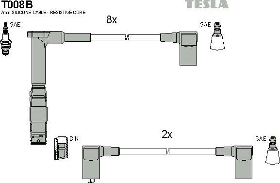 TESLA T008B - Set kablova za paljenje www.molydon.hr