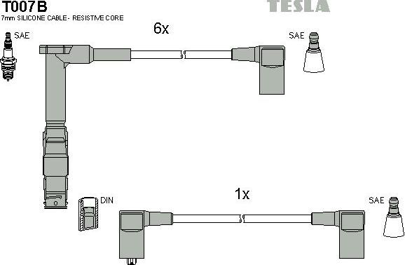 TESLA T007B - Set kablova za paljenje www.molydon.hr