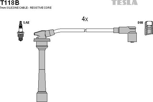 TESLA T118B - Set kablova za paljenje www.molydon.hr