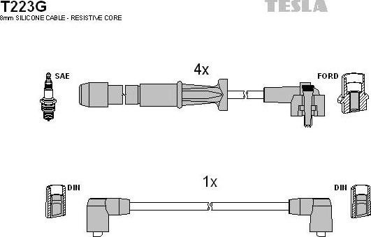TESLA T223G - Set kablova za paljenje www.molydon.hr