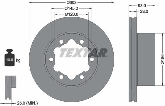 Textar 93143403 - Kočioni disk www.molydon.hr