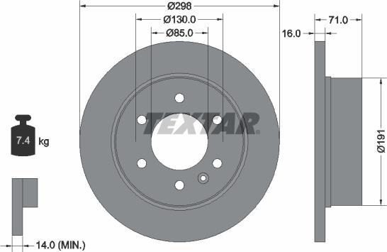 Textar 93143300 - Kočioni disk www.molydon.hr