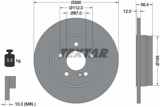 Textar 92091100 - Kočioni disk www.molydon.hr
