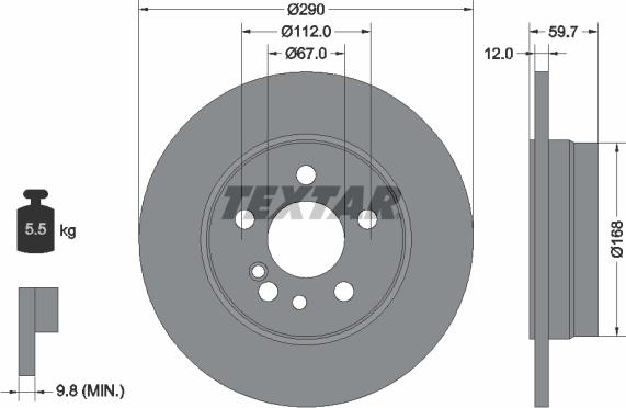 Textar 92056900 - Kočioni disk www.molydon.hr