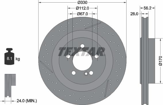 Textar 92151605 - Kočioni disk www.molydon.hr