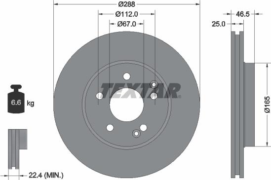 Textar 92105905 - Kočioni disk www.molydon.hr