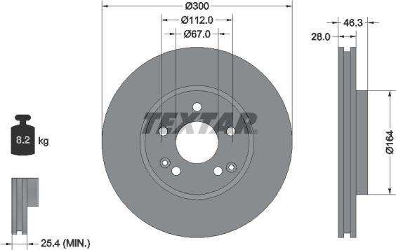 Textar 92106005 - Kočioni disk www.molydon.hr