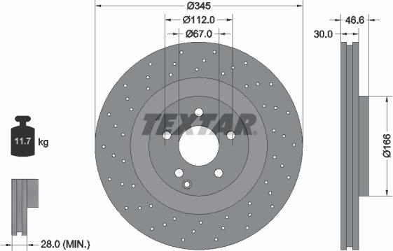 Textar 92123705 - Kočioni disk www.molydon.hr