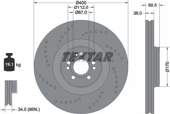 Textar 92353105 - Kočioni disk www.molydon.hr