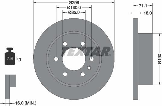 Textar 92301105 - Kočioni disk www.molydon.hr