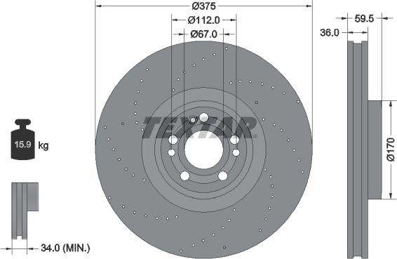 Textar 92307505 - Kočioni disk www.molydon.hr