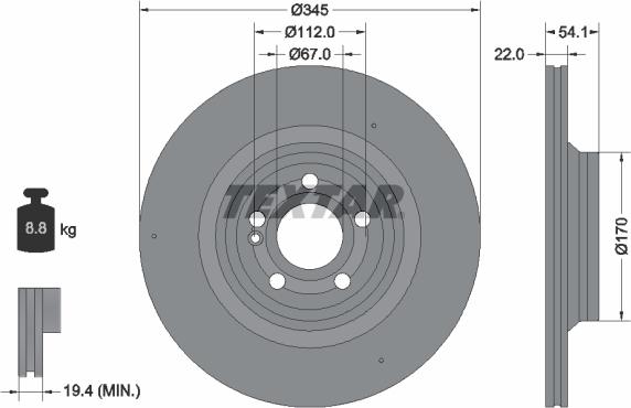 Textar 92307005 - Kočioni disk www.molydon.hr
