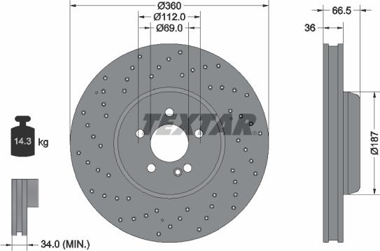 Textar 92330905 - Kočioni disk www.molydon.hr
