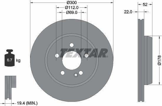 Textar 92331405 - Kočioni disk www.molydon.hr