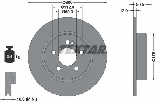 Textar 92331505 - Kočioni disk www.molydon.hr