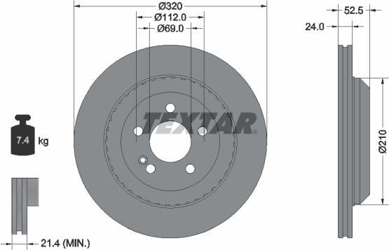 Textar 92331805 - Kočioni disk www.molydon.hr
