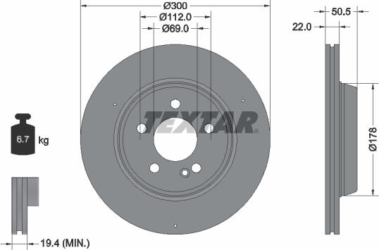 Textar 92338705 - Kočioni disk www.molydon.hr