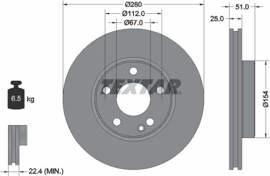 Textar 92257005 - Kočioni disk www.molydon.hr