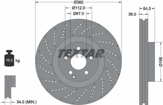 Textar 92260305 - Kočioni disk www.molydon.hr