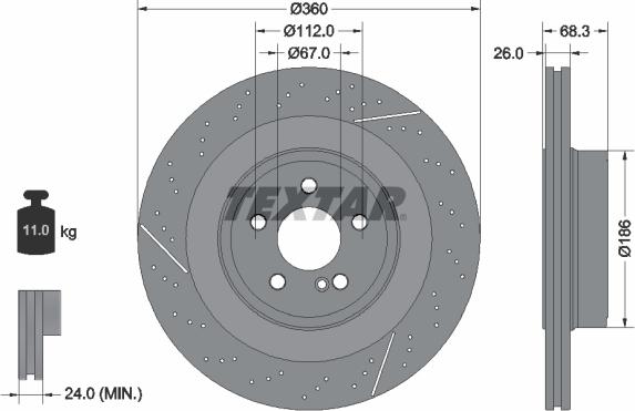Textar 92283805 - Kočioni disk www.molydon.hr