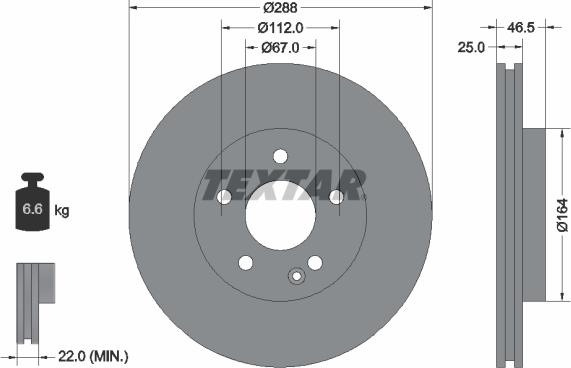 Textar 92287705 - Kočioni disk www.molydon.hr