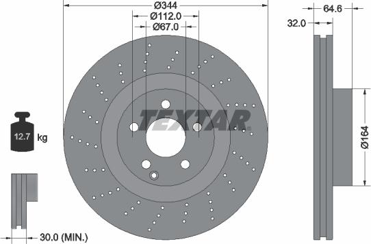 Textar 92224605 - Kočioni disk www.molydon.hr