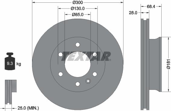 Textar 93143200 - Kočioni disk www.molydon.hr