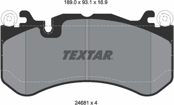 Textar 2468101 - Komplet Pločica, disk-kočnica www.molydon.hr