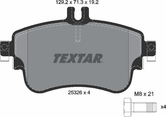 Textar 2532601 - Komplet Pločica, disk-kočnica www.molydon.hr