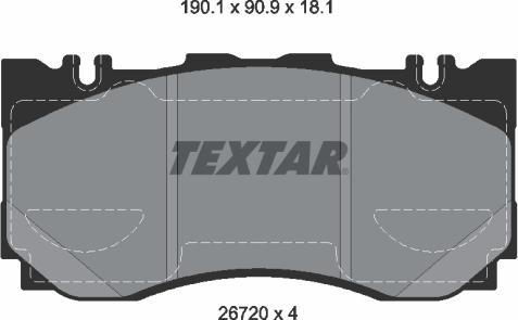 Textar 2672001 - Komplet Pločica, disk-kočnica www.molydon.hr