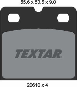 Textar 2061005 - Komplet Pločica, rucna disk-kočnica www.molydon.hr