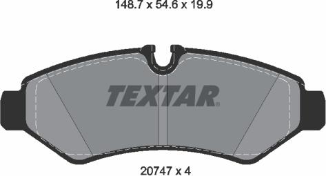 Textar 2074701 - Komplet Pločica, disk-kočnica www.molydon.hr