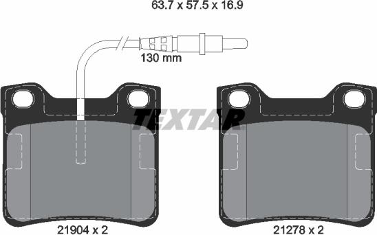 Textar 2190403 - Komplet Pločica, disk-kočnica www.molydon.hr