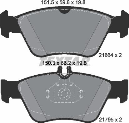 Textar 2166481 - Komplet Pločica, disk-kočnica www.molydon.hr