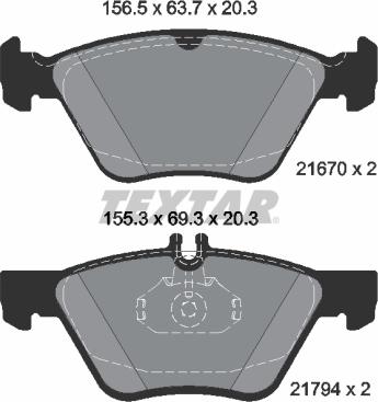 Textar 2167081 - Komplet Pločica, disk-kočnica www.molydon.hr