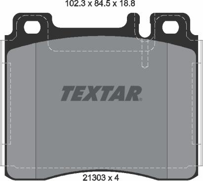 Textar 2130304 - Komplet Pločica, disk-kočnica www.molydon.hr