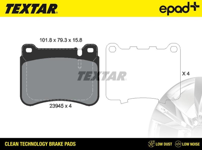 Textar 2394501CP - Komplet Pločica, disk-kočnica www.molydon.hr