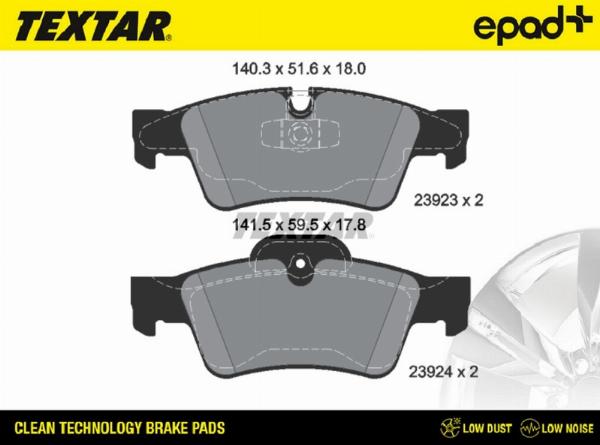 Textar 2392302CP - Komplet Pločica, disk-kočnica www.molydon.hr