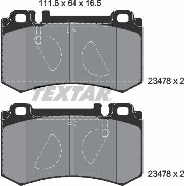 Textar 2347801 - Komplet Pločica, disk-kočnica www.molydon.hr